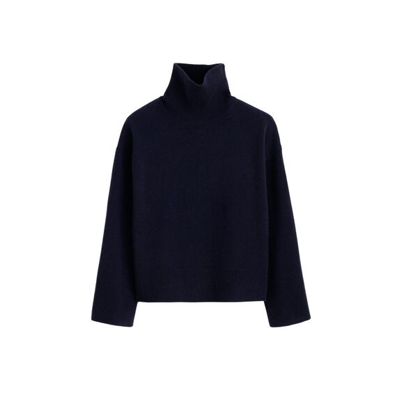 Alex Mill 'Betty' Blue Cashmere Turtleneck Sweater Size M - Picture 1 of 5